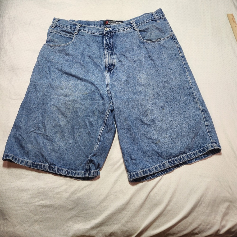 Southpole Mens Denim Shorts Size 46 Blue Baggy Hip Hop Skater Y2K Jean Shorts
